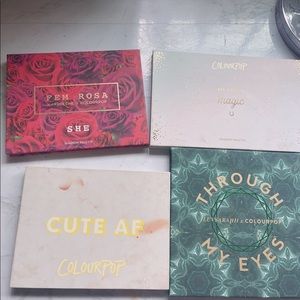 Four Colourpop eyeshadow palettes set